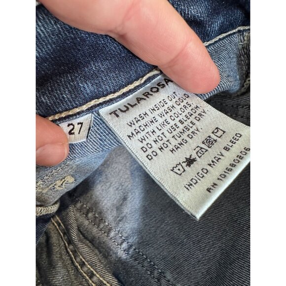 Revolve tularosa braided belt penelope flare jeans size 27 long bell bottom - Picture 7 of 8